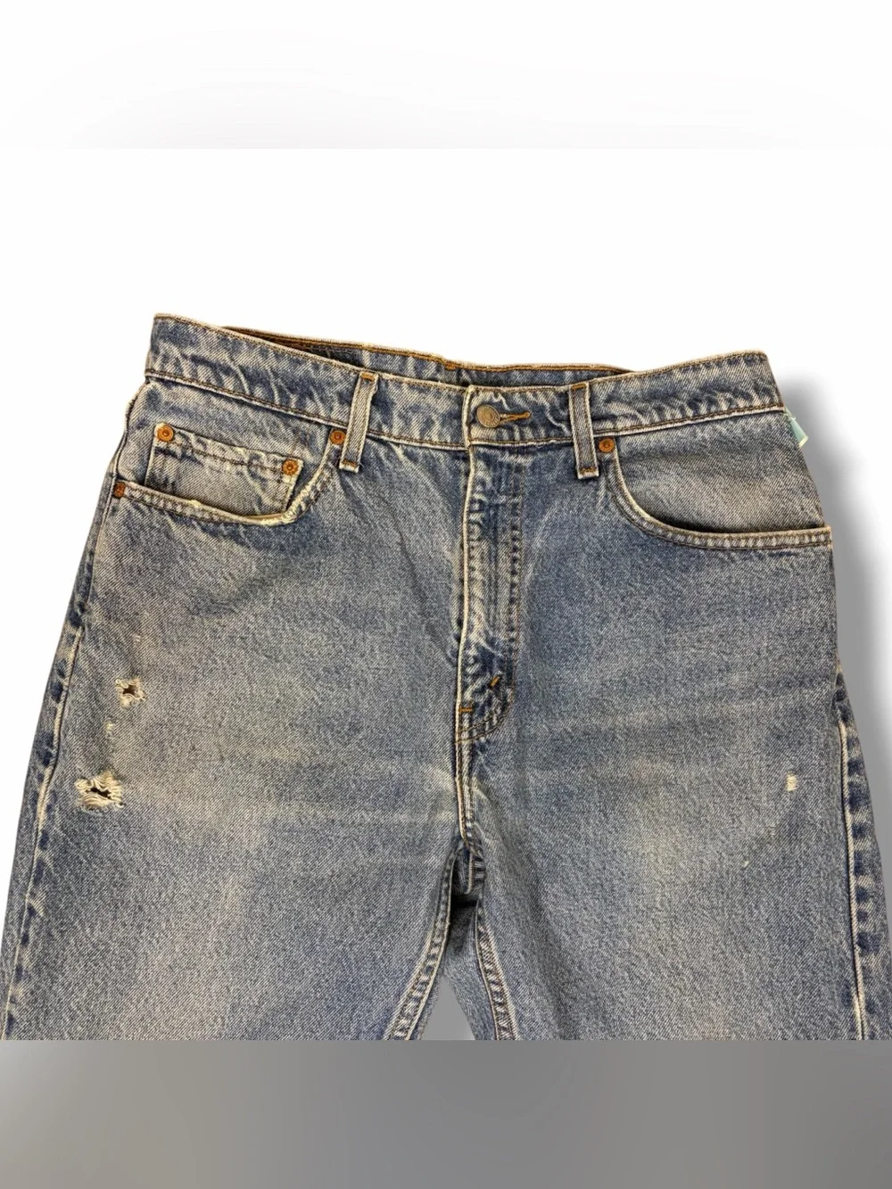 Vintage 90s Levi’s 505 Jeans Straight Leg Denim Light Wash Grunge W31 L30